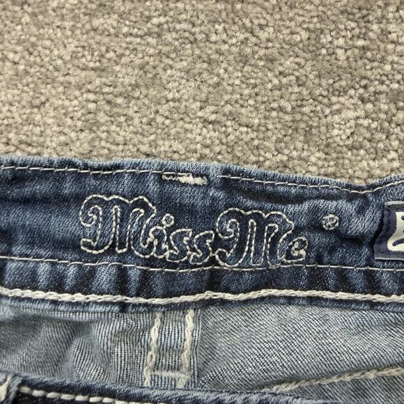 Miss Me Womens Bootcut Jeans MP8705B Embroidered Flap Style Pockets 31 Colorful - Picture 5 of 14